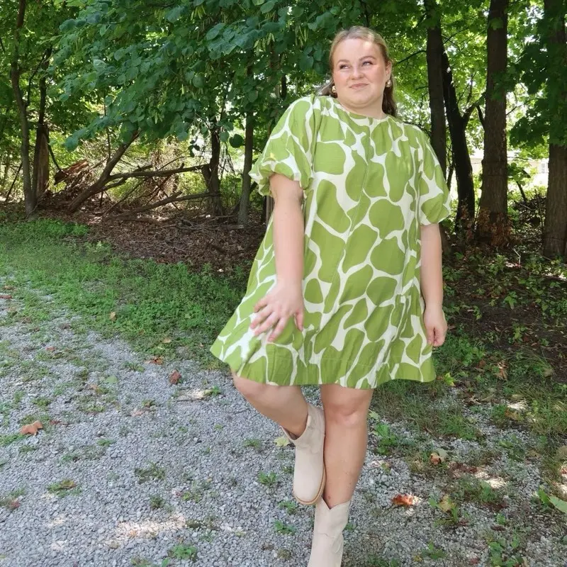 Earthy Green & Cream Casual Dress | Fall Dress | Cute Casual Dress | Girly  Dress with Pockets! - TikTok Shop
