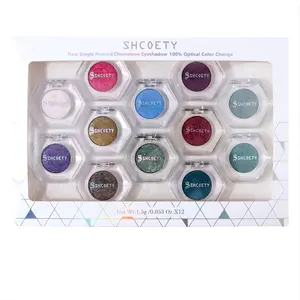 Music Festival Makeup Metallic Color Changing Eyeshadow,1/3Counts Shimmering Eye Shadow, High Pigmented Blendable Eyeshadow Powder Gift Cosmetic