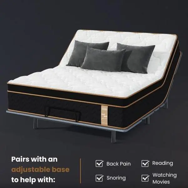 Full Mattress, 10 Inch Plush Hybrid Mattresses with Gel Memory Foam, Fiberglass-Free Mattress in a Box, Individual Pocket Spring-Motion Isolation-Edge Support,CertiPUR-US Certified