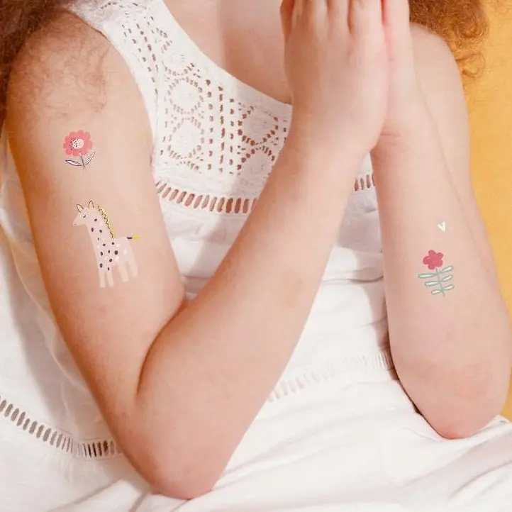 "Little Paradise" Inky Inky Amazing World of Colors Temporary Tattoo