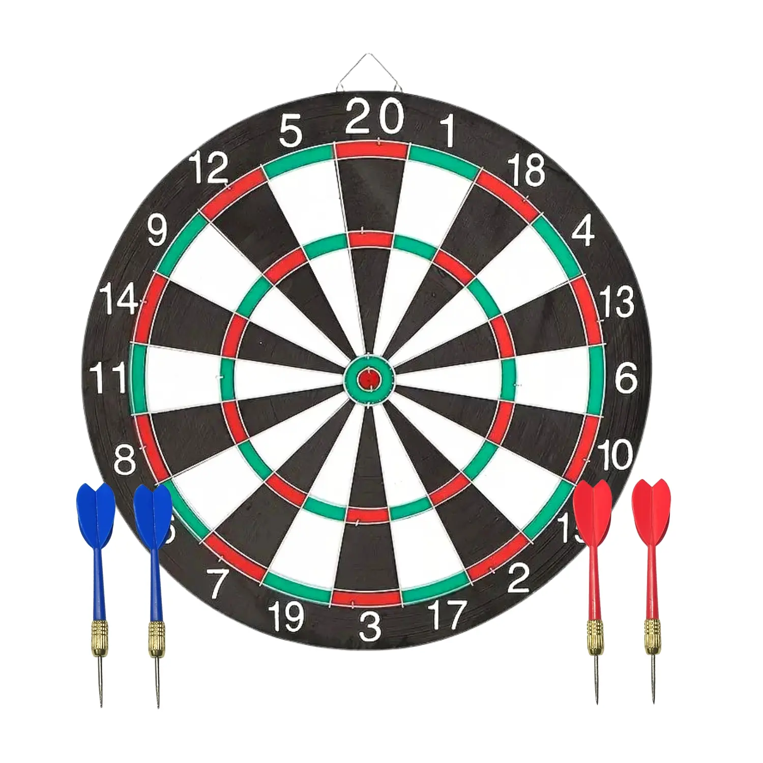 Hanging Dart Board Set with 20 Target Areas, Colorful Easy-To-Read Scoring System, Durable Rubber Fiber Material, Perfect for Home Parties, Darts Sets, Darts Gear, Dartboard