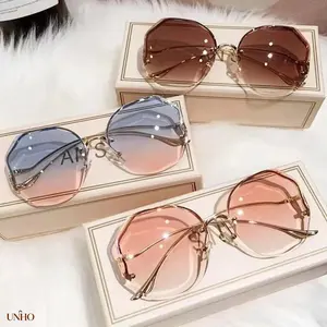3-Pack Vintage Oversized Square Sunglasses For Women, Stainless Steel Frame With Tinted UV400 Anti-UV Protection Lenses, Lightweight Durable Fashion Eyewear For Summer Beach Vacation Casual Outfits