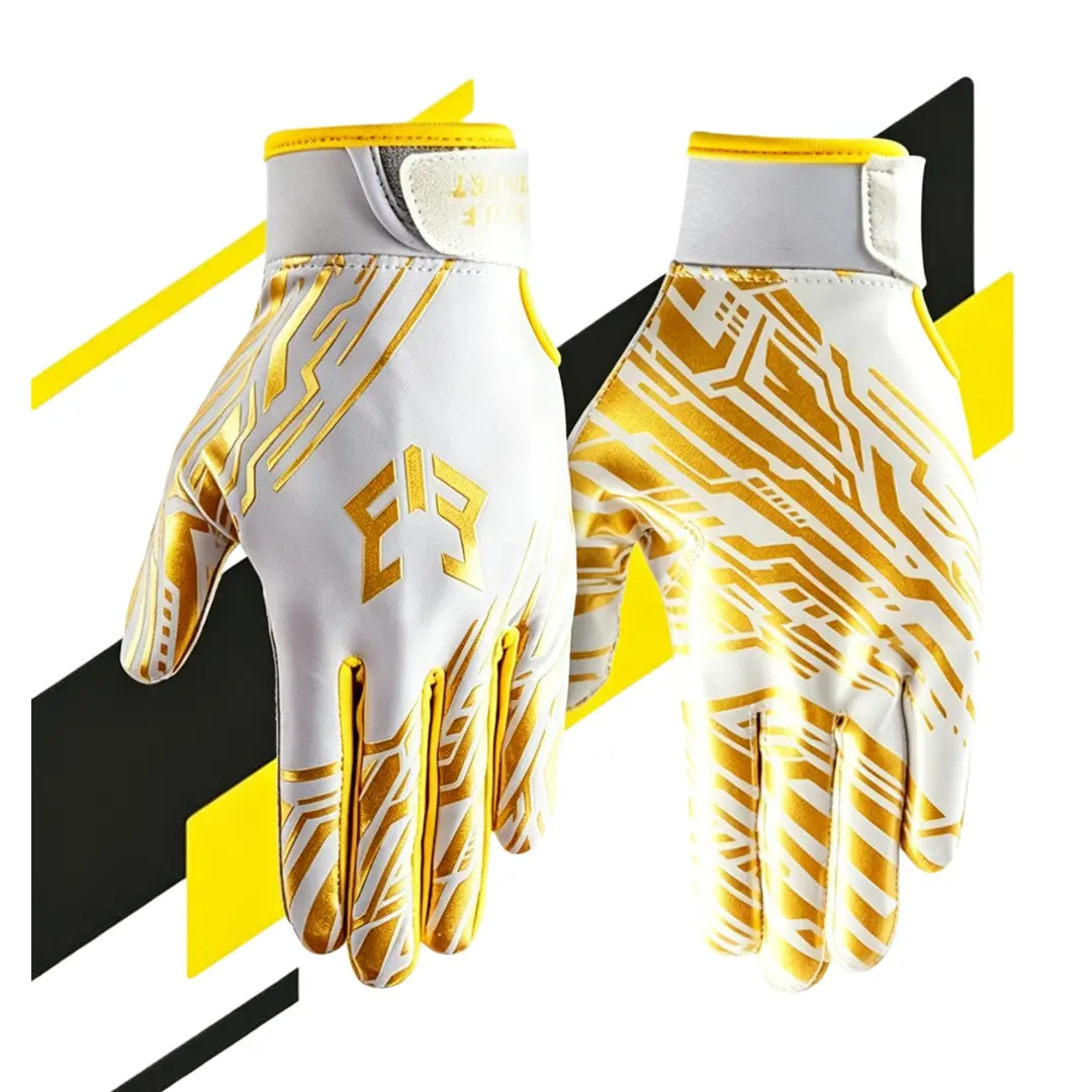 1 Pair American Football Gloves, Anti-Slip & Breathable Receiver Gloves for Outdoor Sports Rugby Gloves Handwear