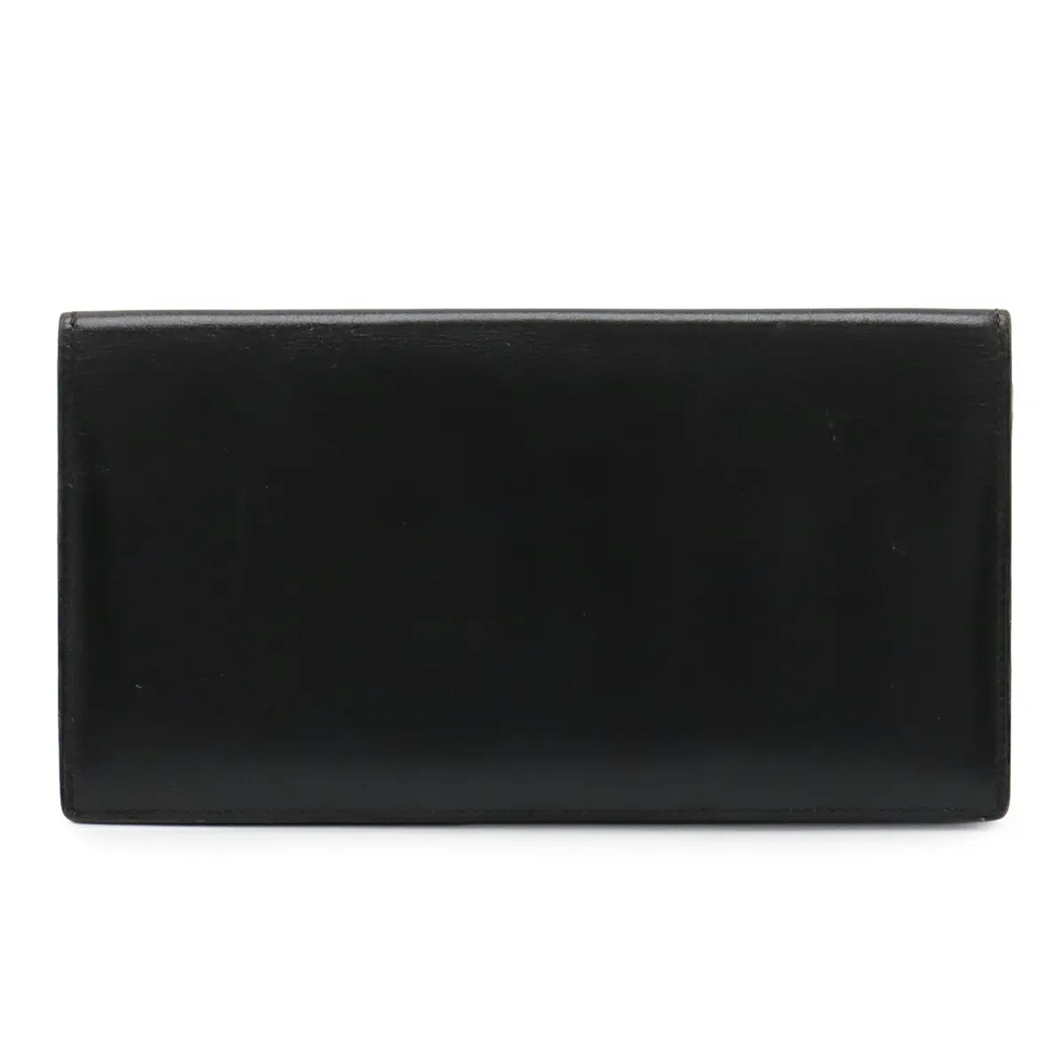 Pre-owned HERMÈS Calfskin Small Leather Goods Hermes Osaka Box Calf Long Bifold Wallet