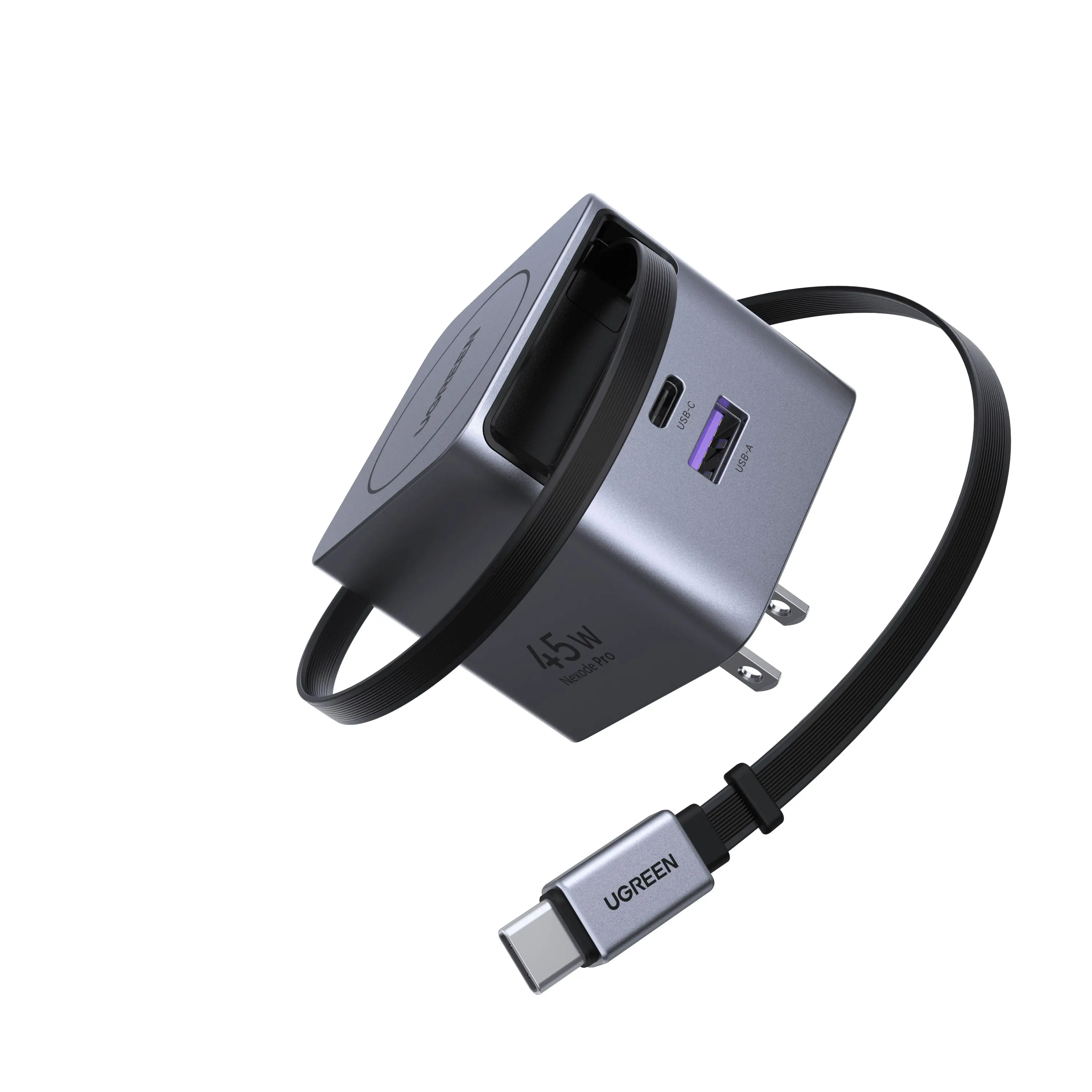 UGREEN Nexode Pro - Retractable Series 45W 2C1A GaN Fast Charger