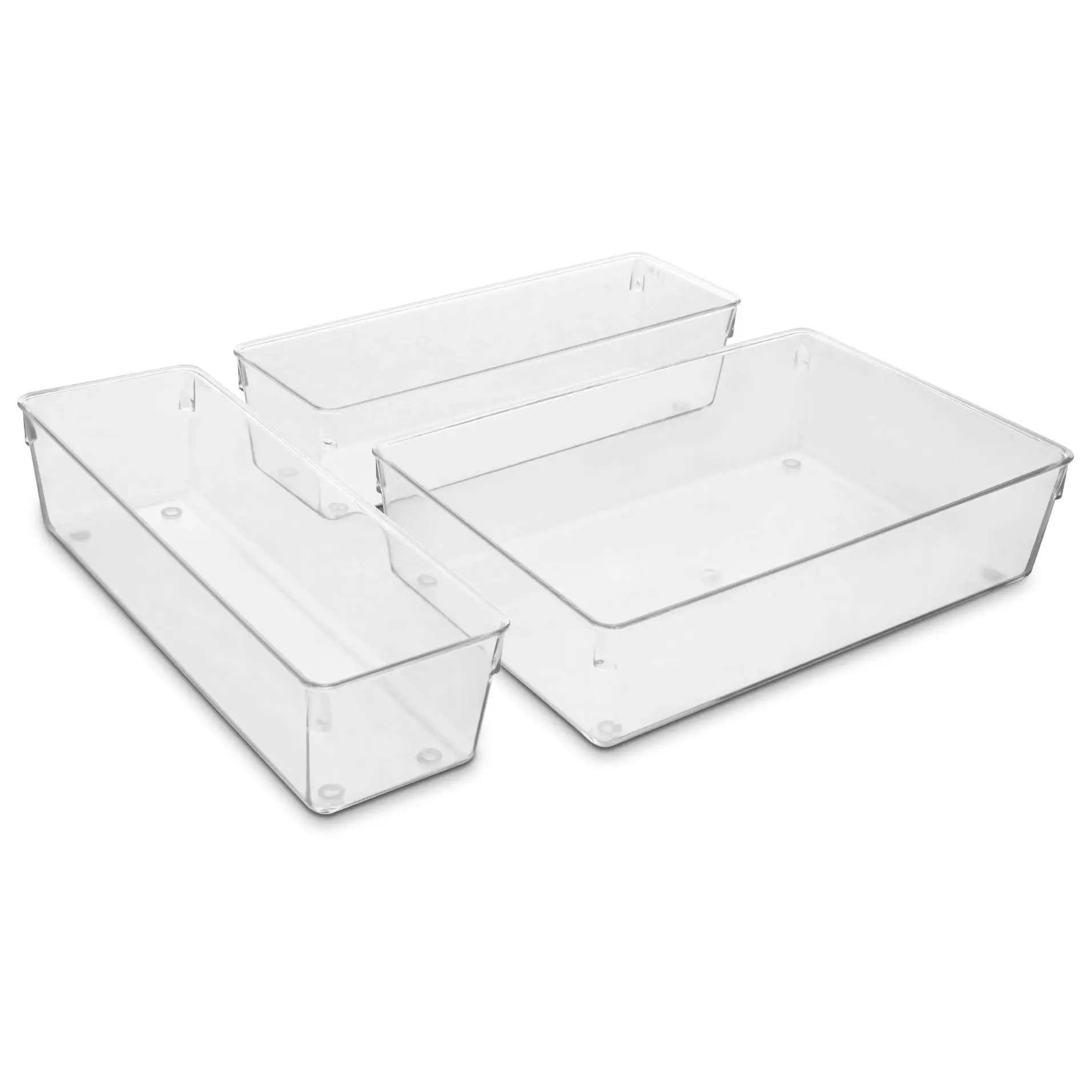 Sorbus Clear Drawer Organizer 3 Piece Set Sorbus Clear Drawer Organizer 3 Piece Set