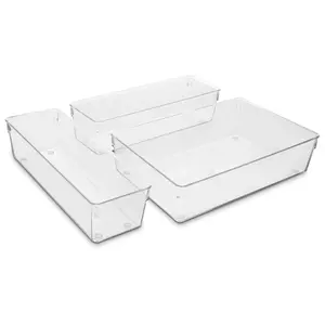Sorbus Clear Drawer Organizer 3 Piece Set