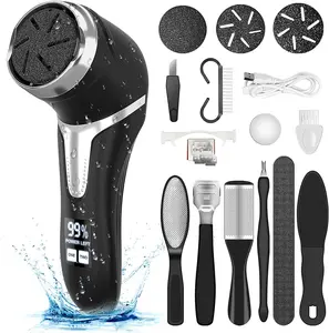 Electric Callus Remover for Feet with Vacuum, Professional Pedicure Tools Kit, Rechargeable Waterproof Foot File for Foot Care Deadskin Remover with 3Heads&2Speed,LCD Display
