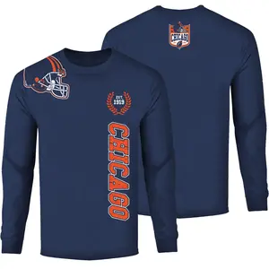 Men Football Home Team Long Sleeve Shirt - Chicago