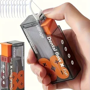 Portable Automatic Floss Dispenser with Travel Case, Durable Abs Plastic, Comfortable Handle, Compact Design for Home and Travel Oral Care