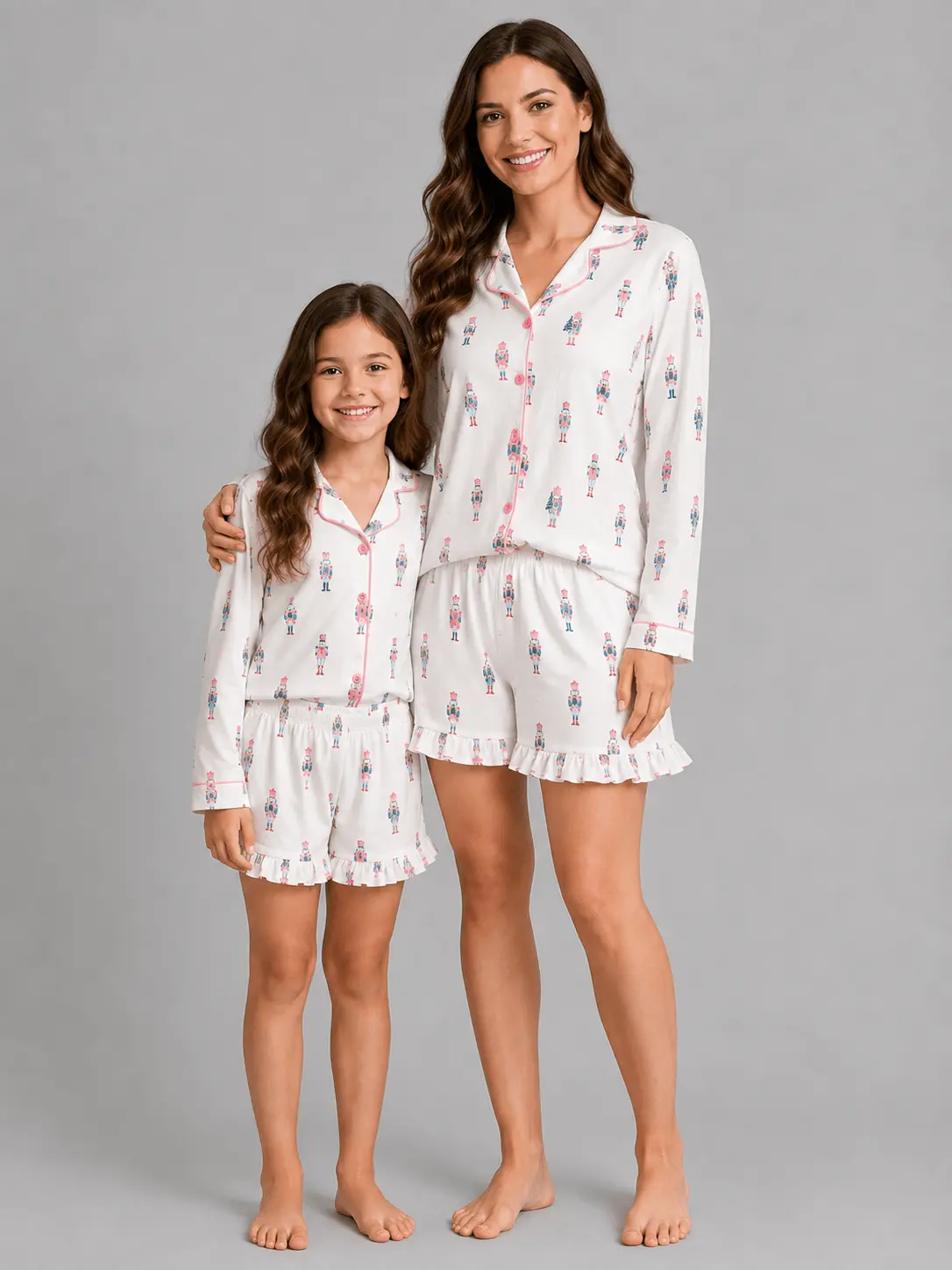 Pink Nutcracker Mommy & Me Christmas Pajama Sets