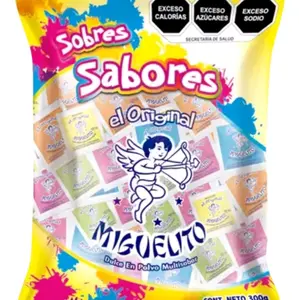 MIGUELITO SABORES SOBRES - Fruti Candy Powder / 100 Pieces Bag /