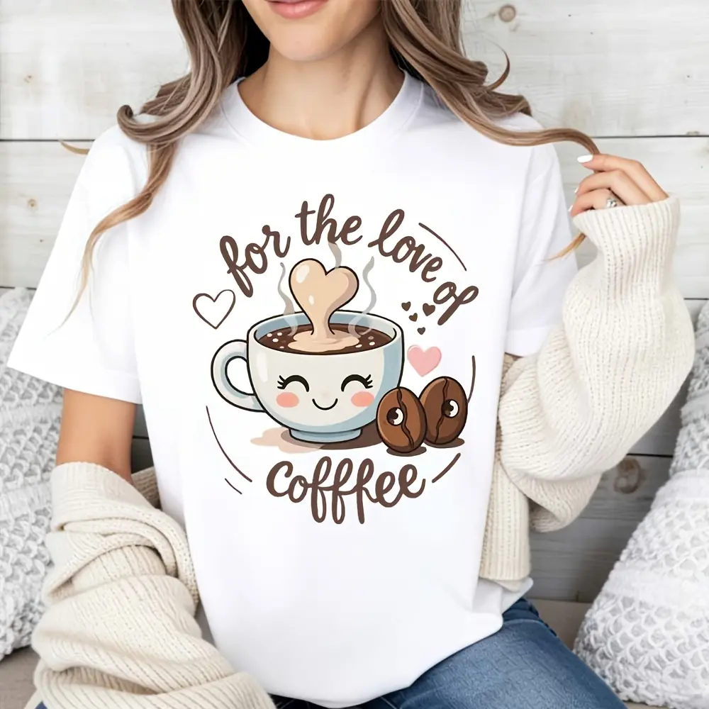 Women's Funny Koala Graphic T-Shirt, Casual Short Sleeve Breathable Cotton Tee for Summer, Soft Casual Wear, Shortsleeve, Fabric, Essential, Tshirt, Flat, Gym, Oversized, Top, Simple