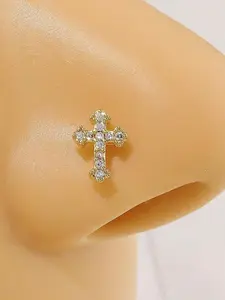 Fashionable Cross Nose Ring for Piercing Enthusiasts, Unique Daily Wear Accessory, Sexy Copper Chain Design for Special Occasions