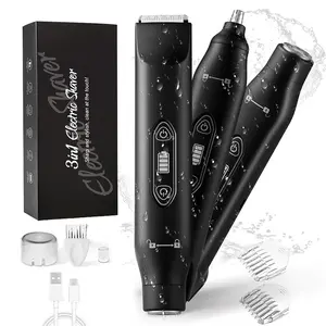 Electric GroinHair Trimmer for Men, Nose Hair Trimmer, Cordless Trimmer, Portable Wireless Trimmer, Dual Heads Waterproof Ball Pubic Shaver, Replaceable Blade Heads, Wet/Dry Body Razor, Hair Removal Solution, Underarm Trimmer, Husband Gift for Birthday