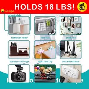 Heavy Duty Nano Double Sided Tape - 18LBS Strong Mounting Tape for Wall Hanging, Renter Friendly No Residue Removable Adhesive, Washable & Reusable
