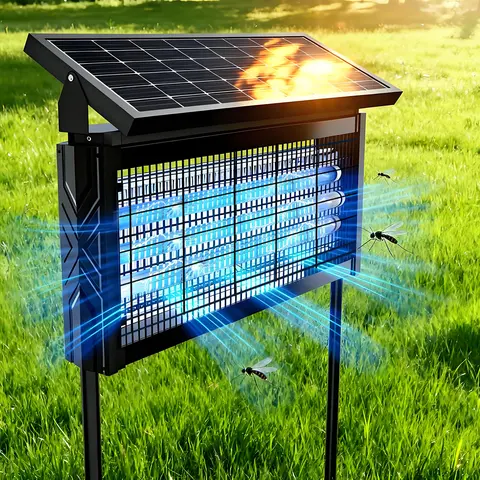 4500V Solar Bug Zapper,3000Mah Rechargeable High Voltage Mosquito & Fly Trapper, 2 Modes, IPX 67, For Home, Garden, Patio,Outdoor,summerwins summerwins
