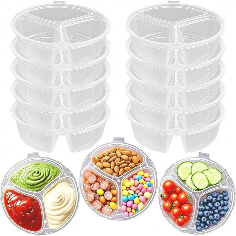 Snack Box with Lid, 10pcs Reusable Snack Container, Portable Mini Snack Container, Disposable Snack Packaging Container for Party, Kitchen, Food Stora