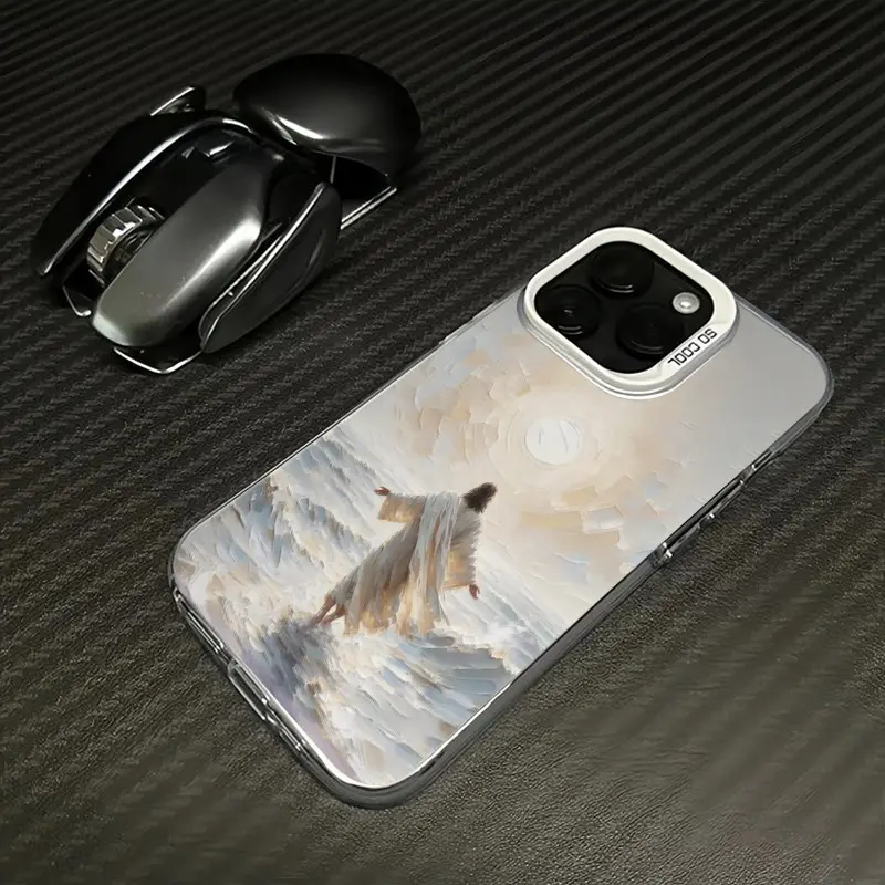 Jesus Walking On Water Print Phone Case Premium Shockproof Tpu Case With A Glossy Scratch-Resistant Surface Crafted For Long-Lasting Durability & Full Camera Protection Suitable for iPhone 17 16 15 14 13 12 11