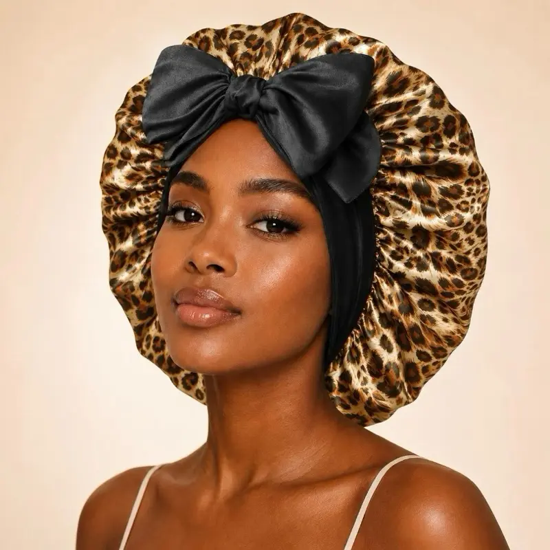 Satin Shower Bonnet, Bathroom Home Supply for Hair Protection