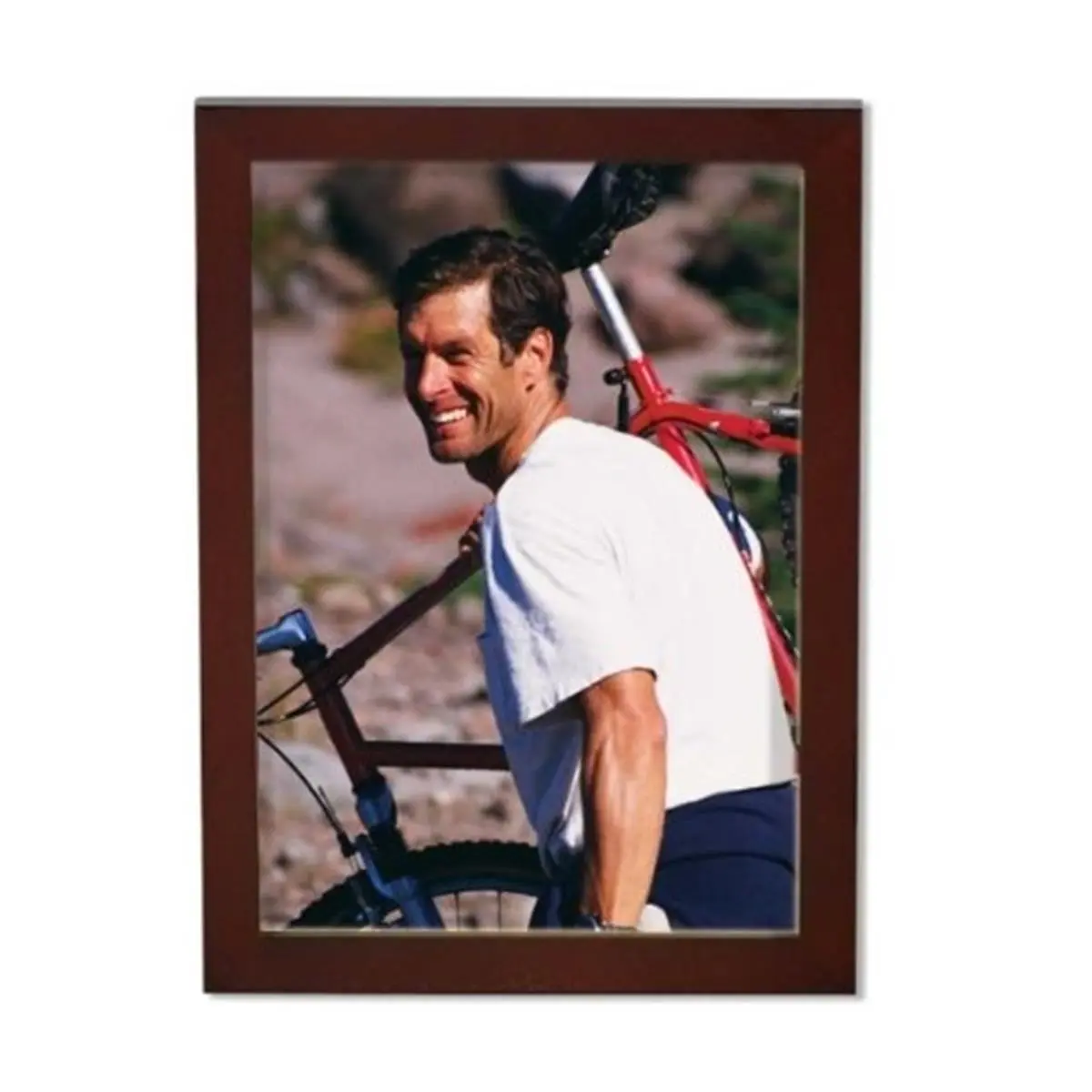Lawrence Frames 755645 4x5 Walnut Wood Photo Frame - Gallery Collection, Home Decor for Wall Display