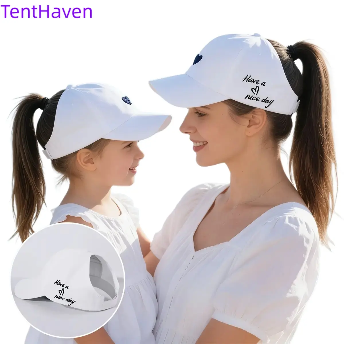 Women's High Ponytail Sports & Outdoor Baseball Cap - Lightweight Baseball Cap, Cute Casual, Breathable Cotton, Curved Brim, Easy Ponytail Wear, Sun Shielding UV Protection for Spring Summer, Ponytail Hole