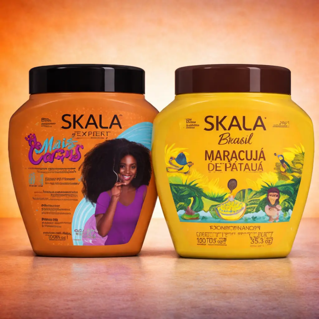 Skala 3-Piece Curly Haircare Set - 1kg Mais Cachos Hydrating Shampoo, Curly Hair Conditioner & Passionfruit Maracuja Deep Conditioner Treatment, Moisturizer, Cleanser, Frizz Control, Bounce Boost, Curly Locks