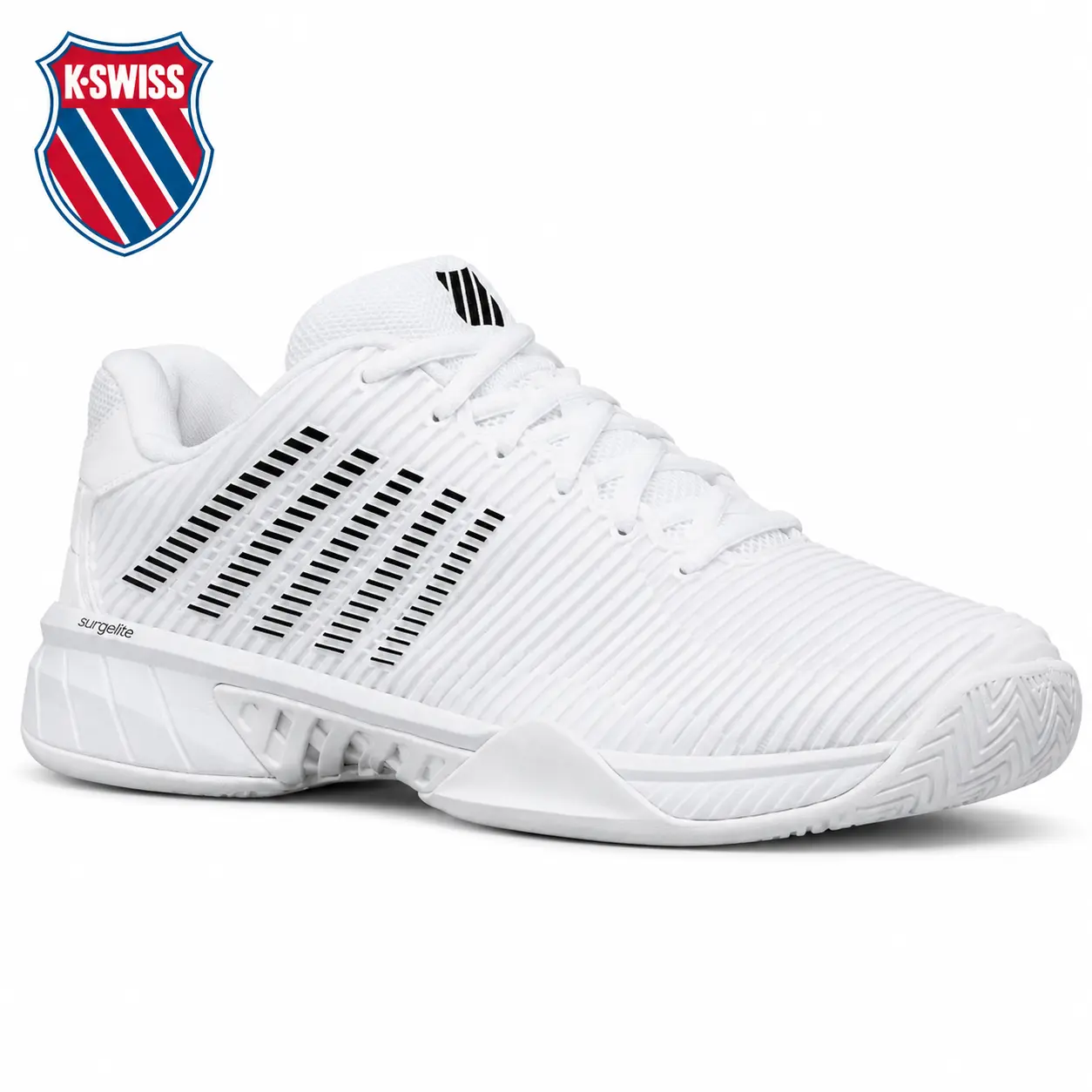K-Swiss Hypercourt Express 2 Men's Tennis Shoes - White/Black Lightweight, Breathable & Supportive Sneakers