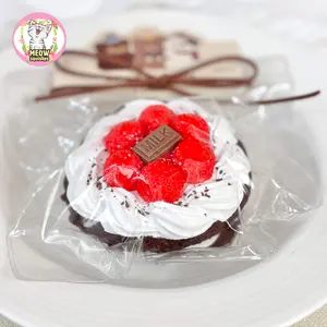 Handmade Cream Berry Tart Squishy Toy Handmade Cream Berry Tart Squishy Toy