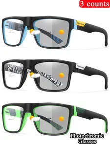 Unisex Fashionable Photochromic Sunglasses, Color Changing Glasses, Trendy Casual Sunglasses for Outdoor Sports, Fashion Accessories for Outdoor Activities, Lightweight Durable Sunglasses