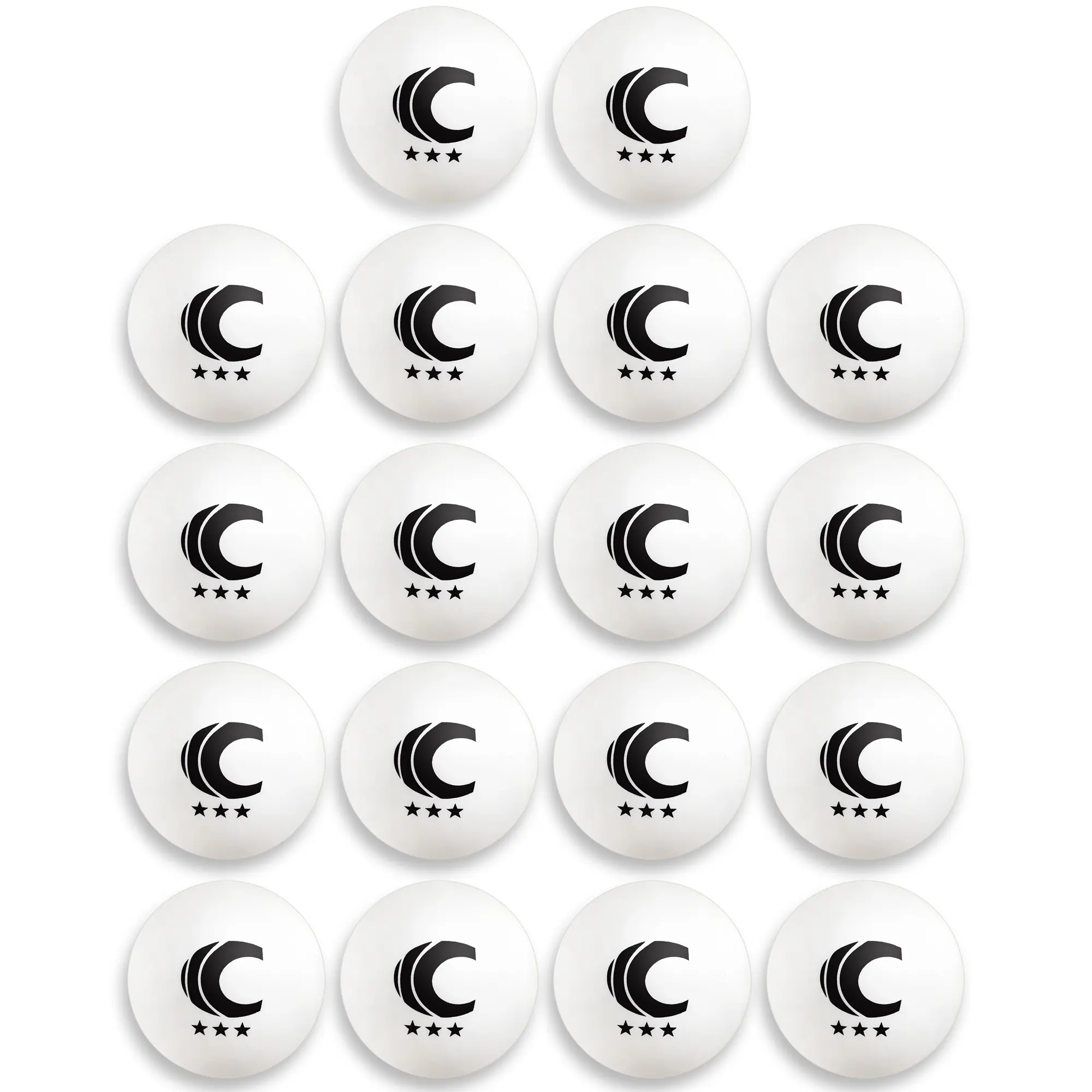 Cannon Sports 3-Star Table Tennis Balls for Tournament Play - High Quality Materials, Improved Control and Highest Spin - Perfect for Recreational or Professional Players