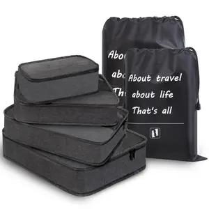 Packing Cubes for Suitcases - Set of 6 Portable Travel Essentials Organizers for Clothes, Shoes, Makeup, Toiletry, Laundry and Luggage, Christmas Gifts, TikTokShopHolidayHaul