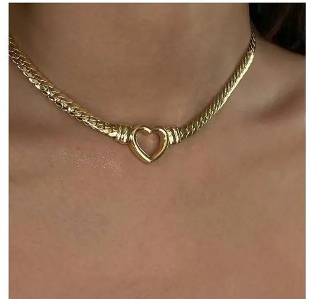 Veliora Gift B Cuban Link Heart Chain, Woven Stainless Steel Adjustable Unisex Braided Jewelry initial necklaces Elegant Rose Bear Miami