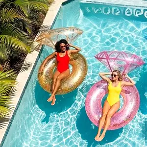 Diamond Inflatable Pool Float Set, Swimming Ring Buoy for Sea Beach Water Park, Floating Ring for Wedding Party Beach party gifts,Mother’s Day Gift ﻿