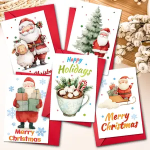 10 Cute Cartoon Christmas Greeting Cards with Envelopes, Festive Winter Holiday Cards, Best Christmas Gifts for Friends and Family, Merry Christmas and Happy New Year 2026