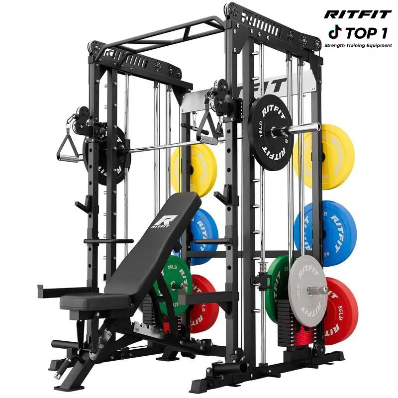 RitFit M1 PRO/2.0 Smith Machine Weight Stack Home Gym Package All in One (Bench, Weight Stack Set and plates), At Home Gym Equipment, Home Workout Gear RitFit M1 PRO/2.0 Smith Machine Weight Stack Home Gym Package All in One (Bench, Weight Stack Set and plates), At Home Gym Equipment, Home Workout Gear