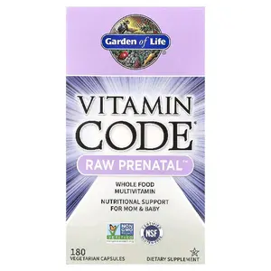Garden of Life Vitamin Code RAW Prenatal 180 Capsules, Prenatals, vitamins for women