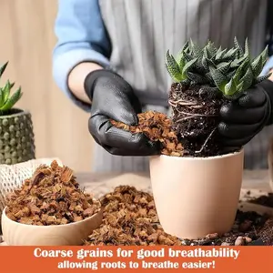 4PCS Coarse Coir Bricks for Plants, Compressed Coconut Coir Growing Medium, Expands After Watering, 4.4 lbs Total