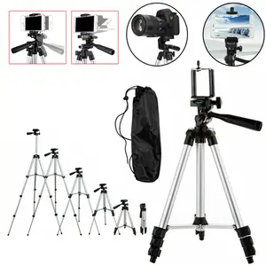 Professional Camera Tripod Stand Holder Mount Universal For Cell Phone Adjustable Selfie Accessories With Bag
