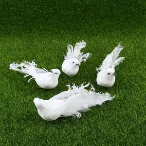 Set of 6/12 Realistic Curly Feather Birds Garden Decorations, Outdoor Yard Ornaments, Perfect for Home & Garden Decoration