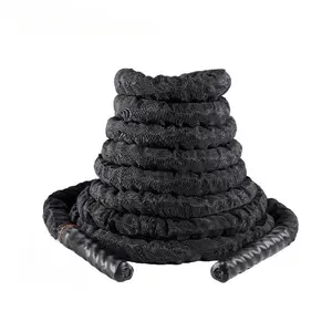Battle Rope Polyester Exercise Rope Battle Exercise Equipment with Protective Sleeve and Anchor Heavy Weighted Pull Rope
