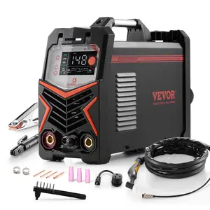【Spotlight Day】VEVOR TIG Welder, 205A 3-In-1 Welding Machine (Large LED Display)- DC TIG/DC Pulse TIG/MMA(Stick), 110&220V Dual Voltage Electric Welder with IGBT Inverter High-Frequency Start