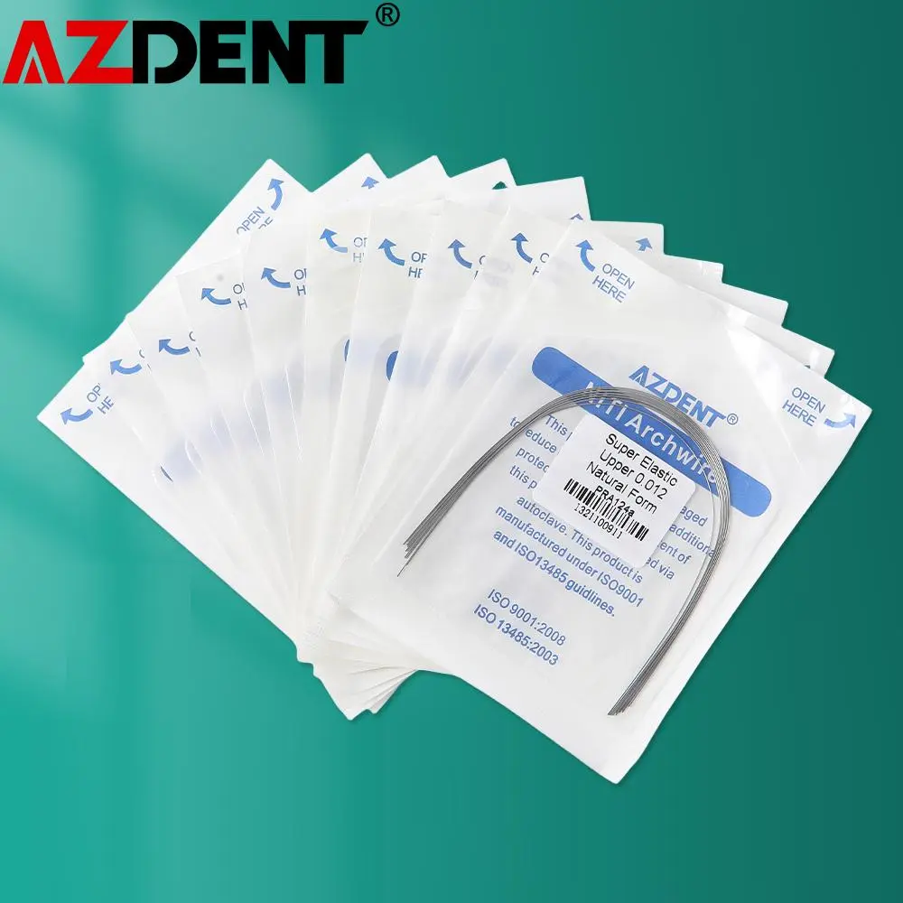 10pcs/Pack AZDENT Dental Orthodontic Natural Form Niti Round Arch Wires Dentist Super Elastic ArchWire