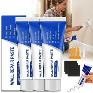 3Pcs Efficient Drywall Repair Kit with Scraper, 2026 Upgrade Quick Drying Wall Repair Paste for Cracks and Holes, Multi Functional Wall Mending Agent for DIY Home Fix