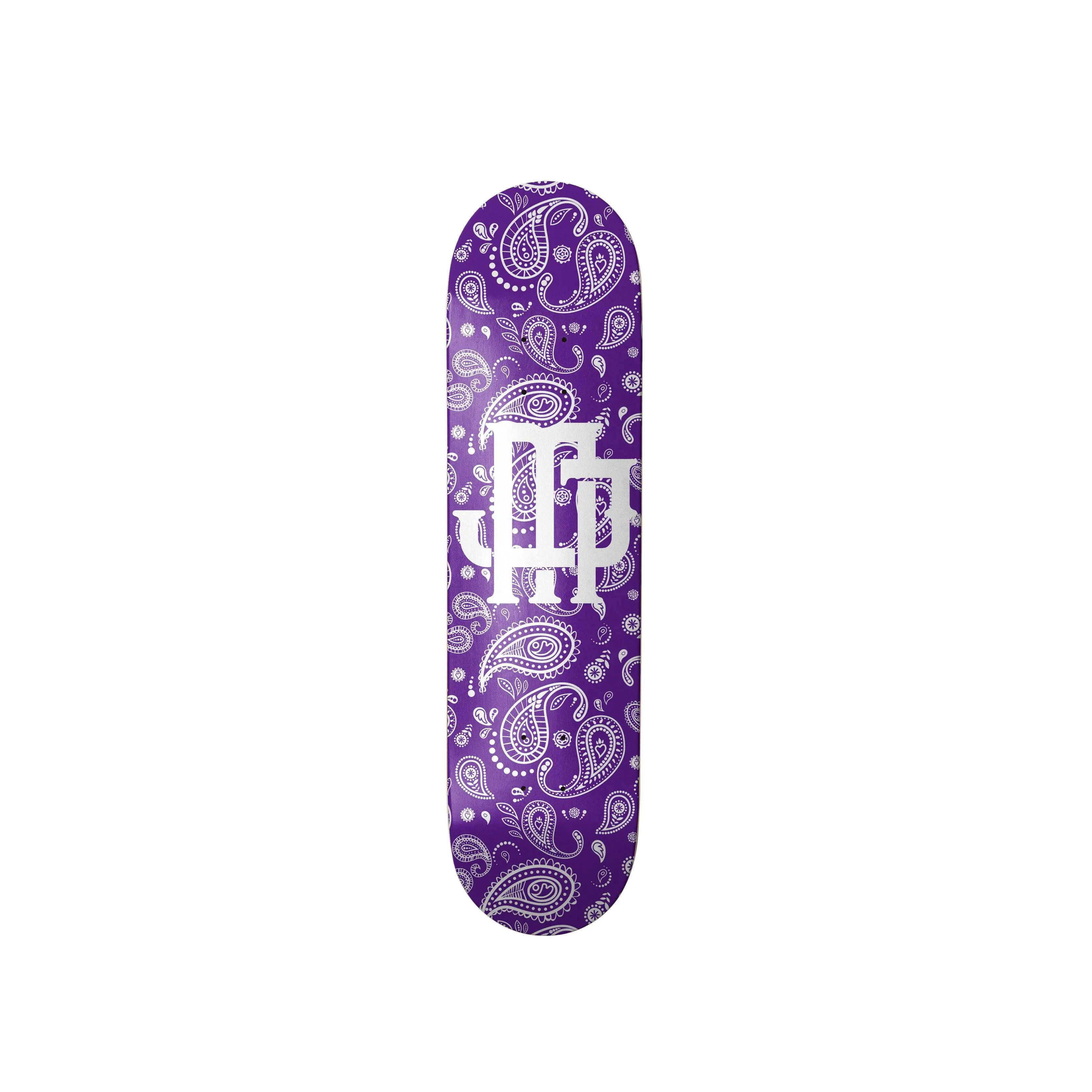 MJ Purple Paisley Skateboard - 8.5 x 32 Inches Canadian Maple Deck