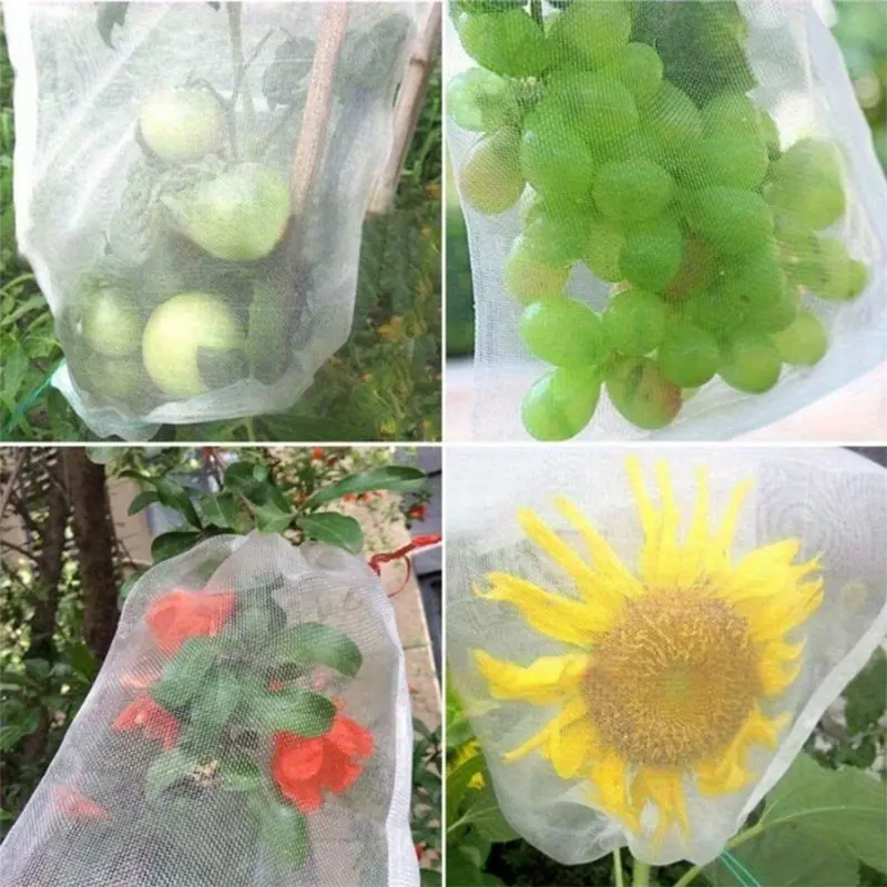 20-Pack Reusable Garden Fruit Protection Net Bags, Reusable Plant Protector, Various Sizes, Protects Grapes, Peaches, Vegetables, Breathable Mesh, Insect & Bird Proof