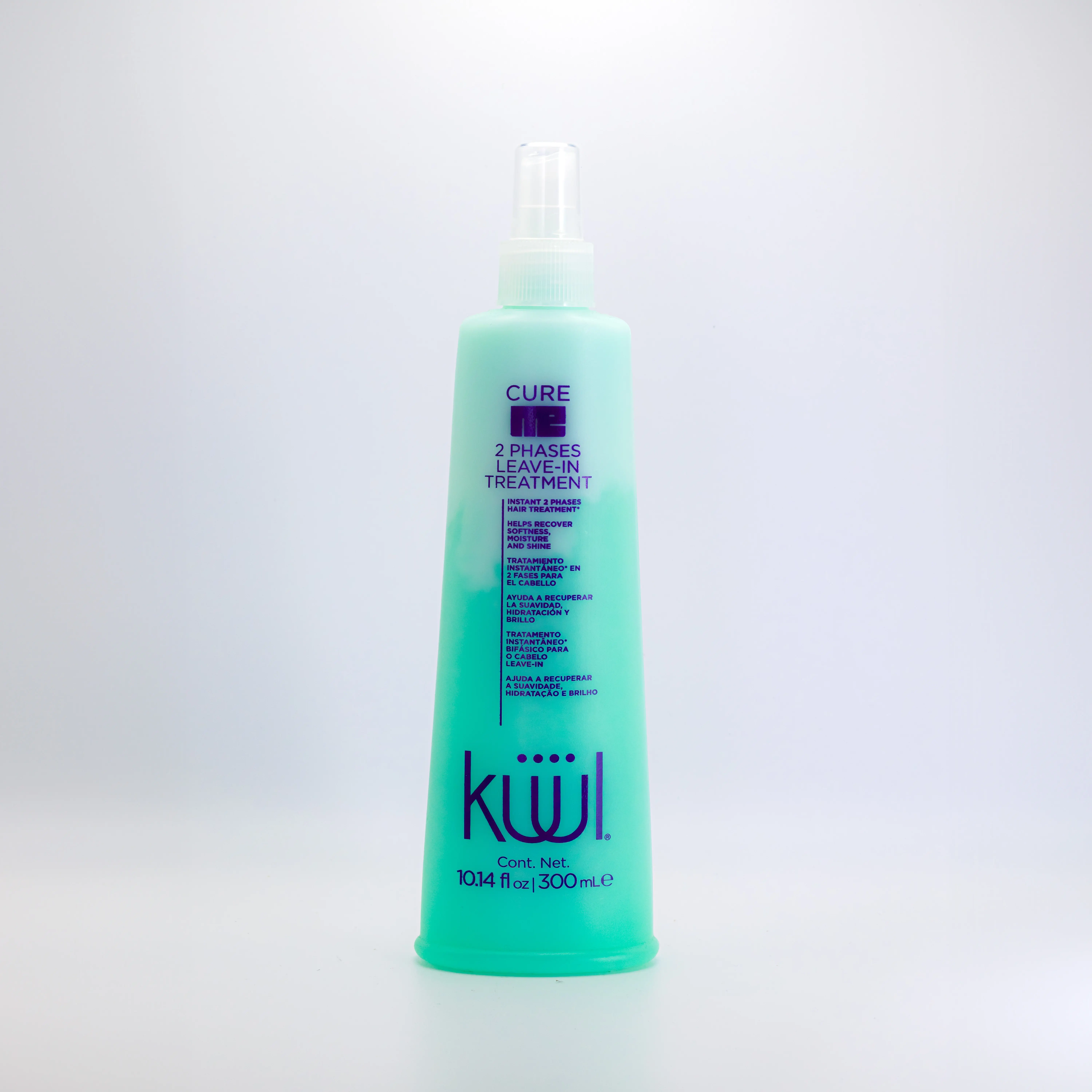 KUUL Color System 2-Phases Liquid Leave-In Hair Treatment (10.1 oz) - Nourishing Repairing Haircare, Restores & Repairs Damaged Strands, Fights Frizz, Hydrates Curly & Textured Hair, Adds Gloss