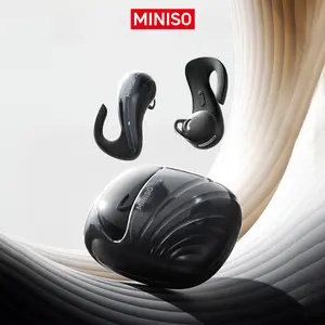 Miniso X8  Wireless OWS open Ear Headphones Bluetooth 5.4 IPX6 Waterproof Bone Conduction Earphones Over Ear Headphones for Running,Working Miniso X8 TWS Not In Ear Headset for iPhone Android Phone HiFi Sound Electric Audio Earbuds
