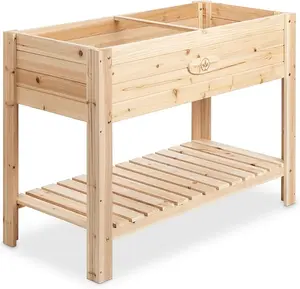 Boldly Growing Cedar Raised Planter Box with Legs – Elevated Wood Raised Garden Bed Kit – Grow Herbs and Vegetables Outdoors – Naturally Rot-Resistant - Unmatched Strength Lasts Years (4x2)