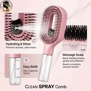 Spray Hair Comb | 2026 New Water Injection Styling Comb Anti Static Volumizing Scalp Massage Brush for Curly Straight Hair Salon Home Hairdressing Holiday Gift